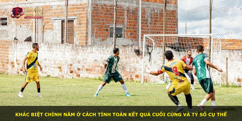 Khác biệt chính nằm ở cách tính toán kết quả cuối cùng và tỷ số cụ thể